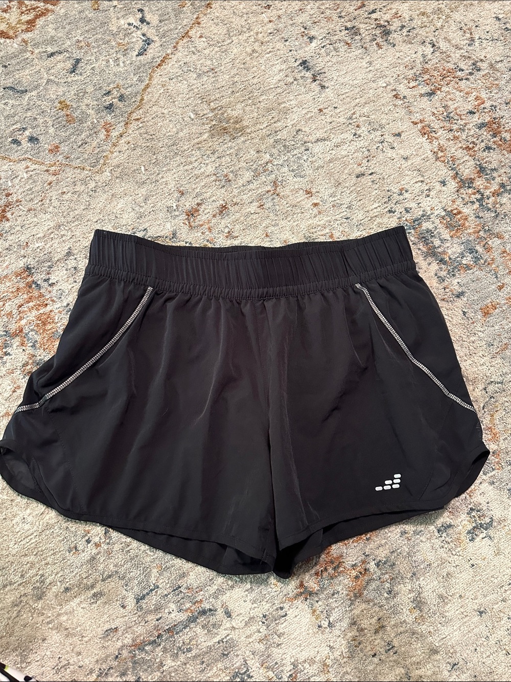 bcg Black Lightweight Athletic Shorts with Reflective Trim